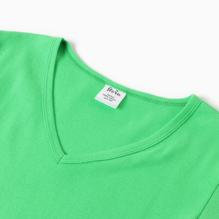 Women's T-shirt T-shaped t-shirt, green color, size 50-1