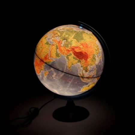 Physico-political globe "Globen", interactive, diameter 320 mm, embossed, with backlighting from batteries, with glasses-1