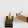 Earrings Assorted Azelia Square, brown color in gold
