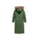 Winter park for a girl, height 164 cm, dark green color