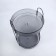 Organizer for storage, 2 sections, rotating, D - 23 × 33.5 cm, silver/translucent color/gray color