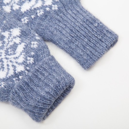 Women's mittens, jeans color, size 18-2