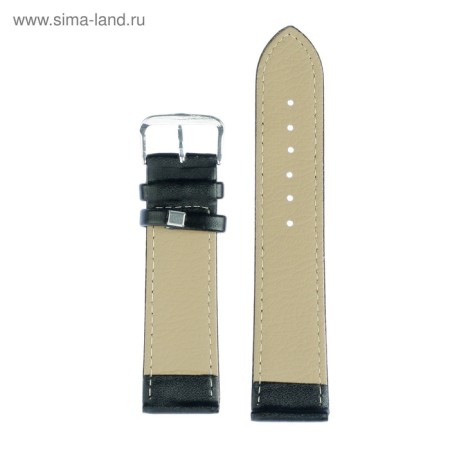 Solomon watch strap, 22 mm, genuine leather, L-20 cm, black-6