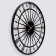 Wall clock, series: loft, "sun", smooth move, d-80 cm