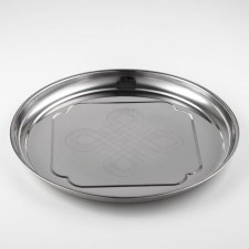 Stainless steel tray “butterfly”, 40.5 × 3 cm, silver color