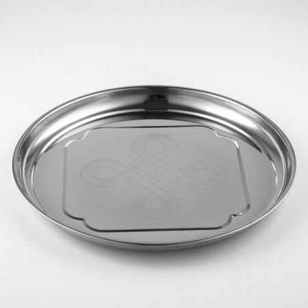 Stainless steel tray “butterfly”, 40.5 × 3 cm, silver color