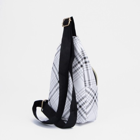 Women's sling bag made of artificial leather, white color-1