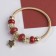 Assortment "Margeri" star star, red color in gold, d = 6.5 cm