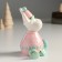 Souvenir Ceramics "Losik, Pink sweater and cap, white horns" 12.1x9.8x7 cm