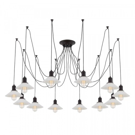 Suspended Citilux "Edison" CL451122, 12X75W, E27, Black Color-12