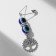 Bulak-cone from the evil eye "Family Happiness", 2.2 cm, blue color in silver