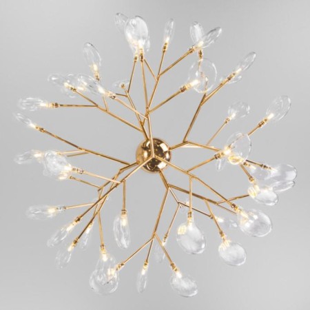 Lamella chandelier, 45x3W G4, color gold-2