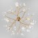 Lamella chandelier, 45x3W G4, color gold