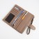 Women's wallet on the button, beige color