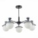 Ceiling EVOLUCE lamp. Sle220202-05. Genova. 5x5 watts, G9, 4000k, 67x67x46 cm, black color, gray