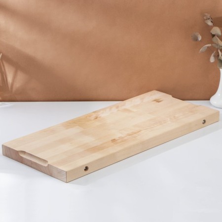 Defense board ADELICA "Profi", 70 × 30 × 4 cm, with metal ties and side handles, birch-2