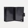 Male purse on the button, a department for car documents and passports, black color