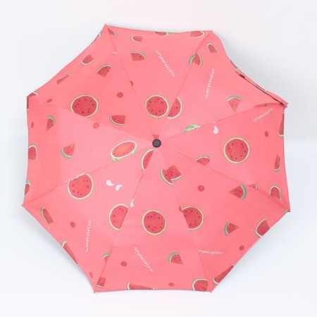 Automatic umbrella "Summer Fruit", windproof, 3 additions, 8 spokes, r = 48 cm, color mix-19