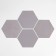 A set of mirrors, wall -mounted, 4 pcs, hexagon.
