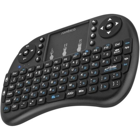 Rombica Air Touch, wireless mini-keyboard, for TV and PC, USB, Touch, black-1