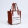 Bag Women's Tout with zipper, brown color
