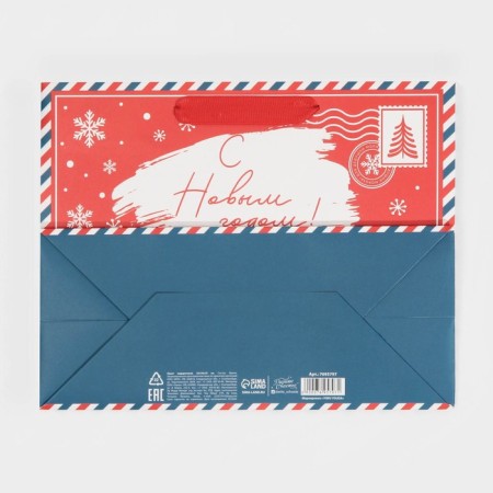 Laminated horizontal package "From Santa Claus", MS 18 x 23 x 10 cm, New Year-6