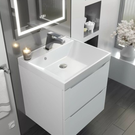 Tumbling under the Uperwood Tanos sink, suspended, 50 cm, white-3