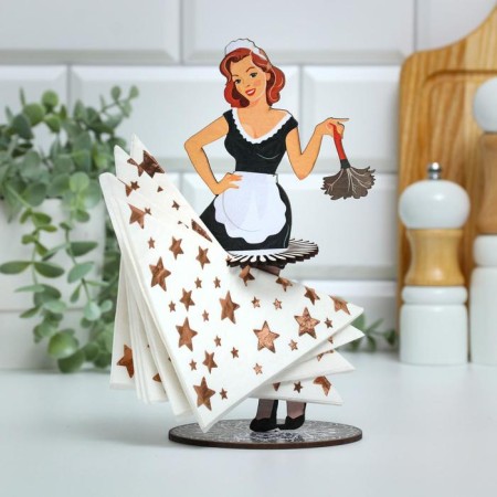 Napkin "Girl Miner", color sticker
