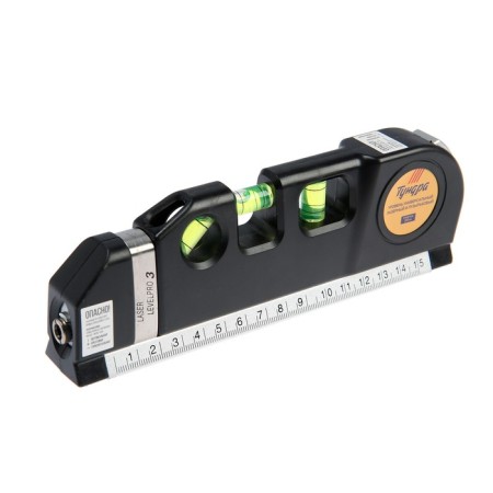 Universal level 4 in 1 tundra, laser, bubble, roulette 2.5 m, ruler 150 mm