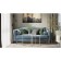 A set of two coffee tables "Leslie", 810 × 610 × 500 mm, white marble / titanium color