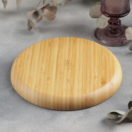 Serve dish, 2 sections, d = 20.5 cm, bamboo-2