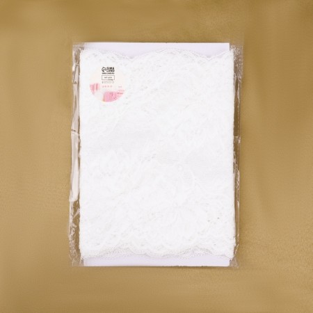 Lace elastic fabric, 180 mm × 2.7 ± 0.5 m, white color-3