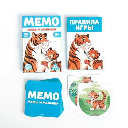 Board game "Memo. Moms and kids ", 28 cards, 3+-1
