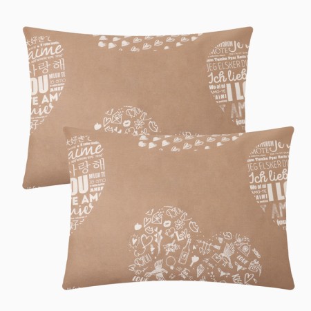 Set of pillowcases "Ethel" TE AMO (view 3), 50x70 cm - 2 pcs, 100% cotton, calico