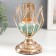 Summary Metal for 1 candle "Bun. White-green marble" gold 21x11x11 cm