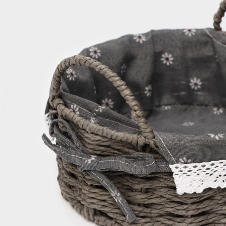 A set of handmade interior baskets LadOM, 2 pcs, size: 21 × 21 × 13 cm, 25 × 25 × 14 cm-3