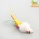 The mouse is a plain plane with feathers 6.5 cm, white