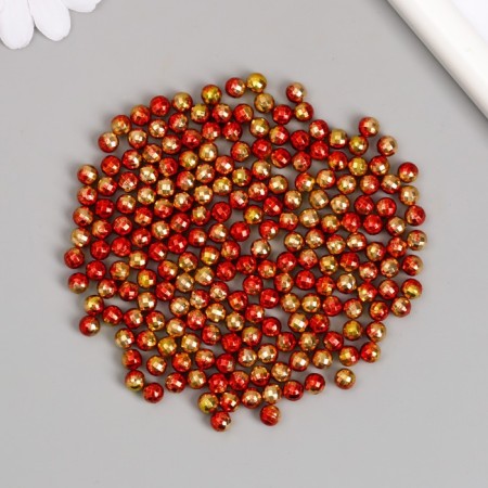 Decor for creativity Plastic "Ball with faces. Golden red" set 30 grams d = 0.6 cm-2