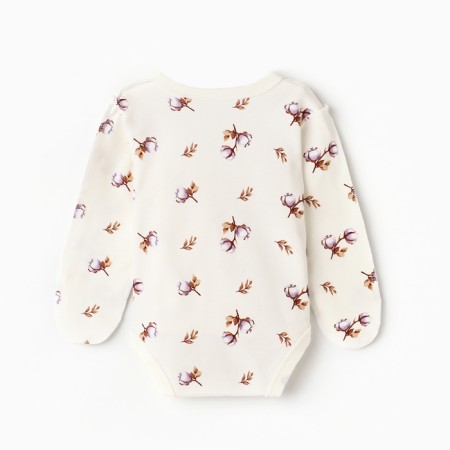Body-kimono baby with long sleeve, white color, height 62-4
