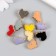 Button plastic for creativity "Stone Heart" set 10 pcs mix 2x1.2x1 cm