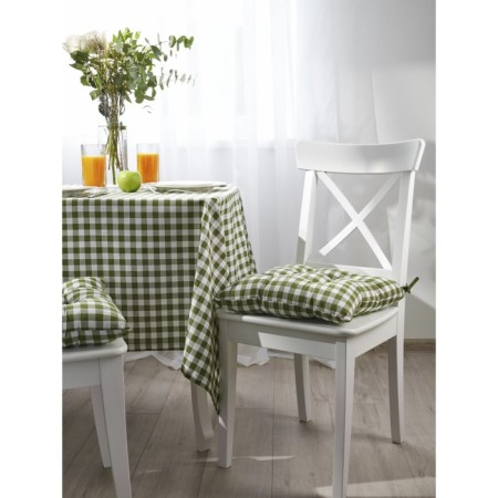 Green Check chair, size 40x40 cm, green color-2