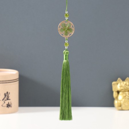 Textile suspension, metal "Flower in the frame" Green 1x3x19.5 cm