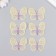 Decor for creativity Textile Embroidery "Blub yellow-lilac" 4.5x4 cm