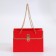 Packet for flowers, handle chain, "red", with gold embossing, 15 x 10.5 x 10 cm