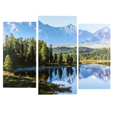 Modular picture "Lake and mountains" (2-25x50, 30x60 cm) 60x80 cm