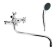Accoona A87178 bath mixer, two -wound, with shower, silumin, chrome