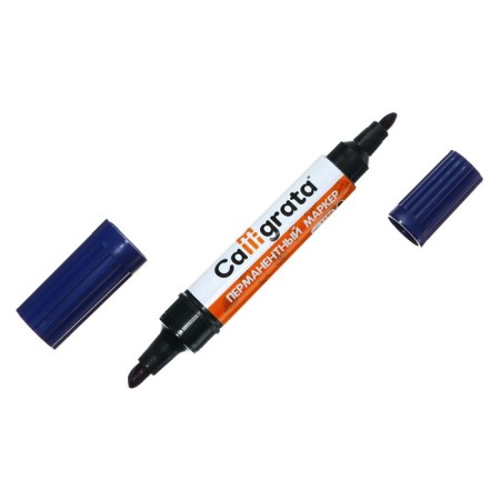 Permanent, double -sided, round, 5 mm/3 mm marker, blue, calligrata 1150-1