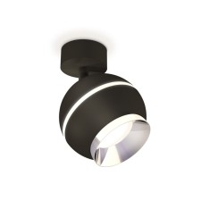 A set of rotary lamp with additional backlight Ambrella Light, Techno, XM1102002, GU5.3, Black Black Sand Color