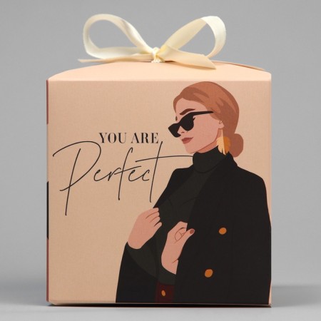 Gift folding box, packaging, Girl, 12 x 12 x 12 cm-2