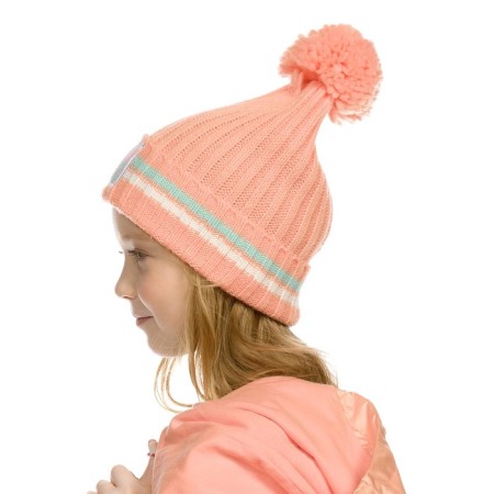 Hat for girls, size 50-51, peach color-2